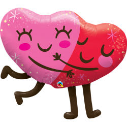Balon foliowy przytulające się serca Walentynki