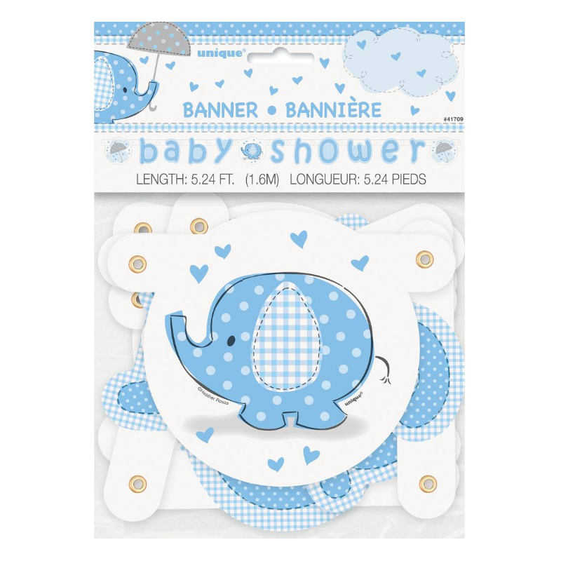 Baner na Baby Shower niebieski dla chłopca 106cm - 2