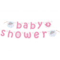 Girlanda baner baby shower dekoracja dziewczynka - 1