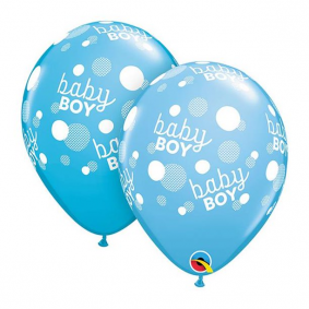 Balony lateksowe niebieskie Baby shower dla dzieci - 1