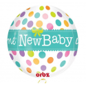 Balon gumowy okrągły transparentny Baby Shower x1 - 1
