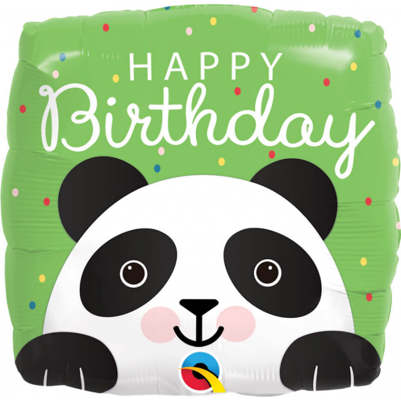Balon foliowy urodzinowy Panda dla dzieci dekoracj - 1