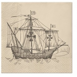 Serwetki papierowe jednorazowe okręt dekoracja