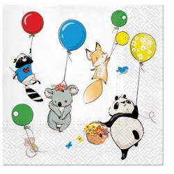 Serwetki papierowe dal dzieci balony zwierzęta x20