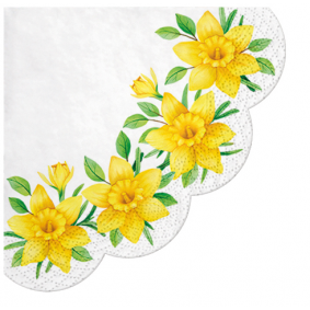 Serwetki papierowe jednorazowe kwiaty żonkile x12 - 1
