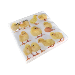 Serwetki papierowe jednorazowe wielkanocne kurczak - 1