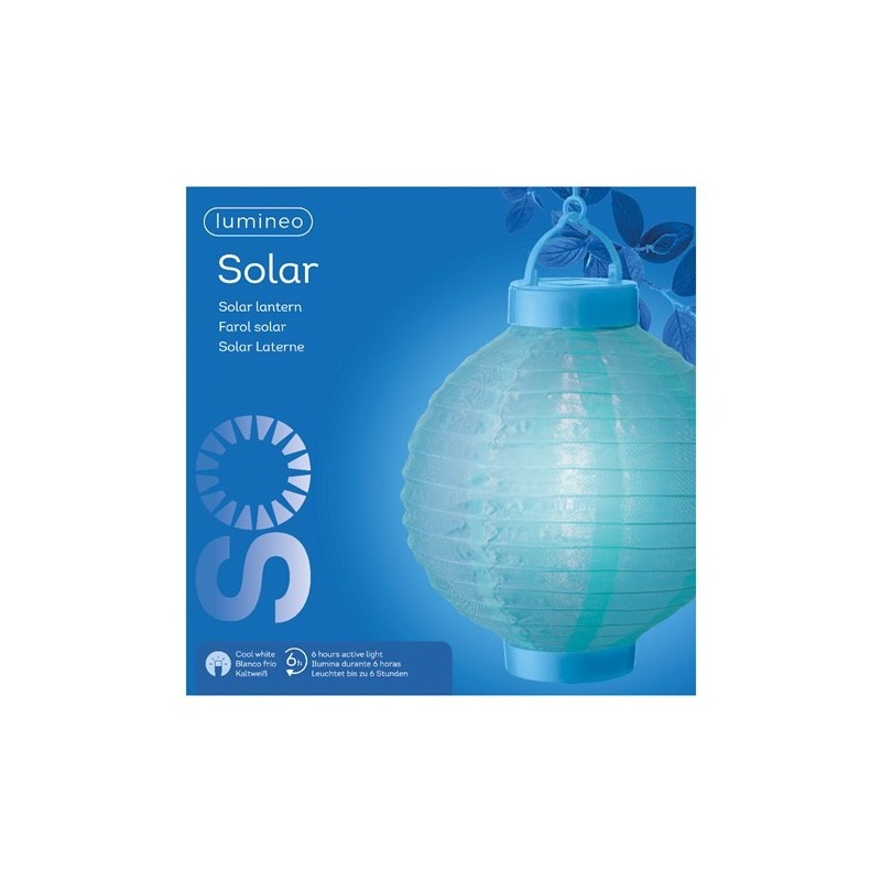 Lampion solarny ogrodowy kolorowy led ziemny biały 20cm - 3