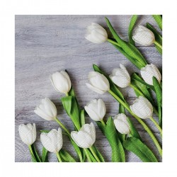 Serwetki papierowe jednorazowe tulipany wiosenne