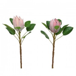 Prothea na łodydze sztuczny kwiat duży różowy 52cm - 1