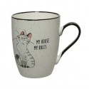 Śmieszny kubek do kawy 
z nadrukiem kot porcelana - 2
