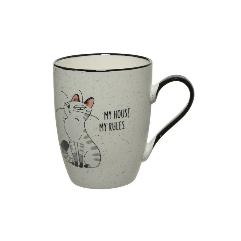 Śmieszny kubek do kawy 
z nadrukiem kot porcelana - 2