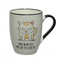 Śmieszny kubek do kawy 
z nadrukiem kot porcelana - 4