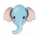 Balon foliowy słonik niebieski zwierzęta na hel - 1