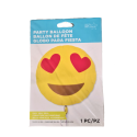 Balon foliowy emoji serca emotka żółty ozdobny hel - 2