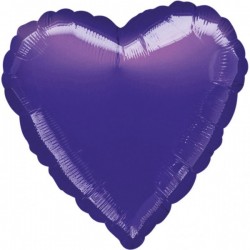 Balon foliowy 17 serce fioletowe - 1