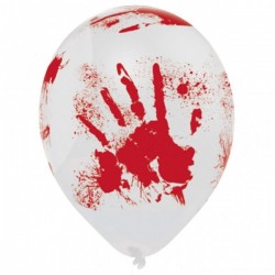 Balony lateksowe na Halloween krwawe ślady krwi