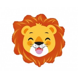 Balon foliowy głowa lwa safari dla dzieci na hel