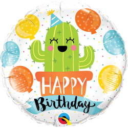 Balon foliowy urodzinowy kaktus dla dzieci ozdoba