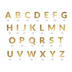 Baner alfabet złoty metalizowany dekoracja ozdoba - 2