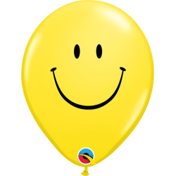 Balony lateksowe pastelowe żółty uśmiech emotki 50