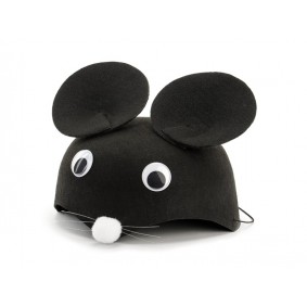 Czapka z uszami myszka czarna przebranie mysz - 1