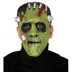 Maska frankensteina lateksowa zielona na Halloween