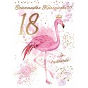 Kartka na 18 urodziny z kopertą osiemnastka różowy - 1