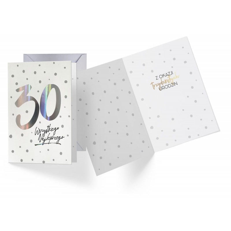 Kartka urodzinowa 30 lat holograficzna - 1