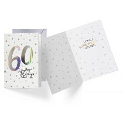 Kartka urodzinowa 60 lat holograficzna