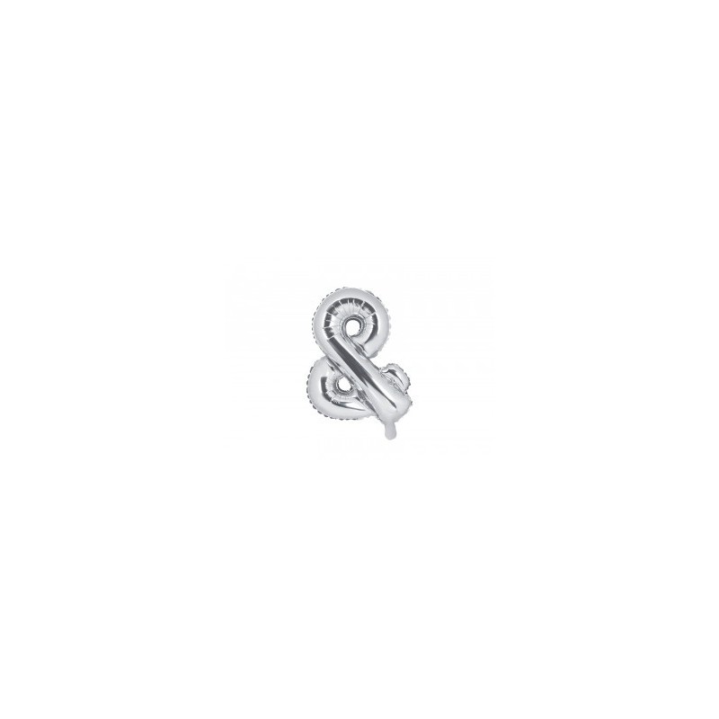 Balon foliowy litera symbol znak & srebrny napis - 1