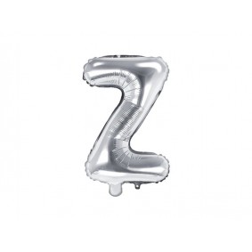 Balon foliowy w kształcie litery litera Z srebrna - 1