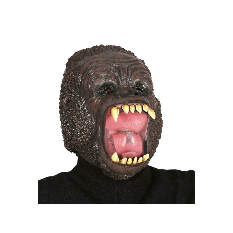 Maska dzikiego goryla king kong lateksowa na głowę - 1