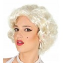 Peruka blond syntetyczna kręcone włosy damska Marilyn Monroe - 1