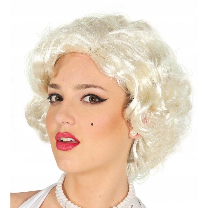 Peruka blond syntetyczna kręcone włosy damska Marilyn Monroe - 1