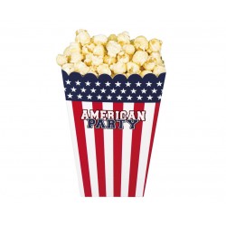 Pudełka na popcorn przekąski amerykańskie USA 4szt