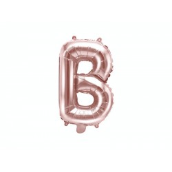 Balon foliowy 14 litera B różowe złoto do napisów - 1