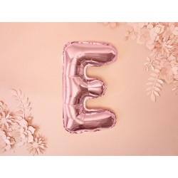 Balon foliowy 14 litera E różowe złoto do napisów - 2