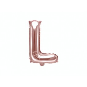 Balon foliowy 14 litera L różowe złoto do napisów - 1
