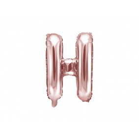 Balon foliowy 14 litera H różowe złoto do napisów - 1