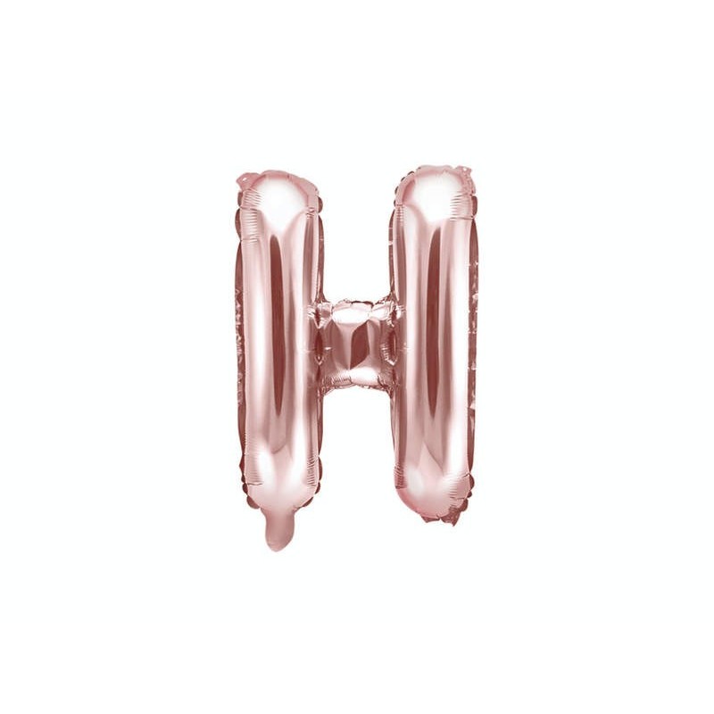 Balon foliowy 14 litera H różowe złoto do napisów - 1
