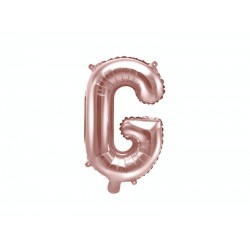 Balon foliowy litera G różowe złoto do napisów 14'