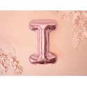Balon foliowy różowe złoto kształcie litery I - 2