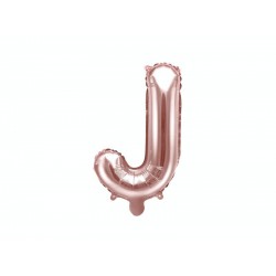 Balon foliowy 14 litera J różowe złoto do napisów