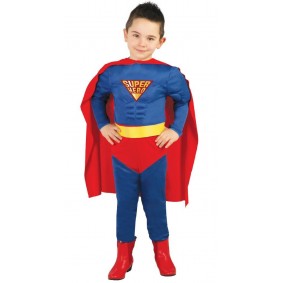 Strój dla dzieci Super Bohater (kombinezon, peleryna, pasek) - 1