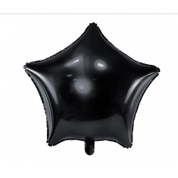 Balon foliowa gwiazda gwiazdka czarna na hel
