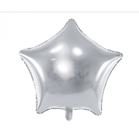 Balon foliowy 19 gwiazdka srebrna - 1