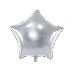 Balon foliowy gwiazdka srebrna metalizowana na hel