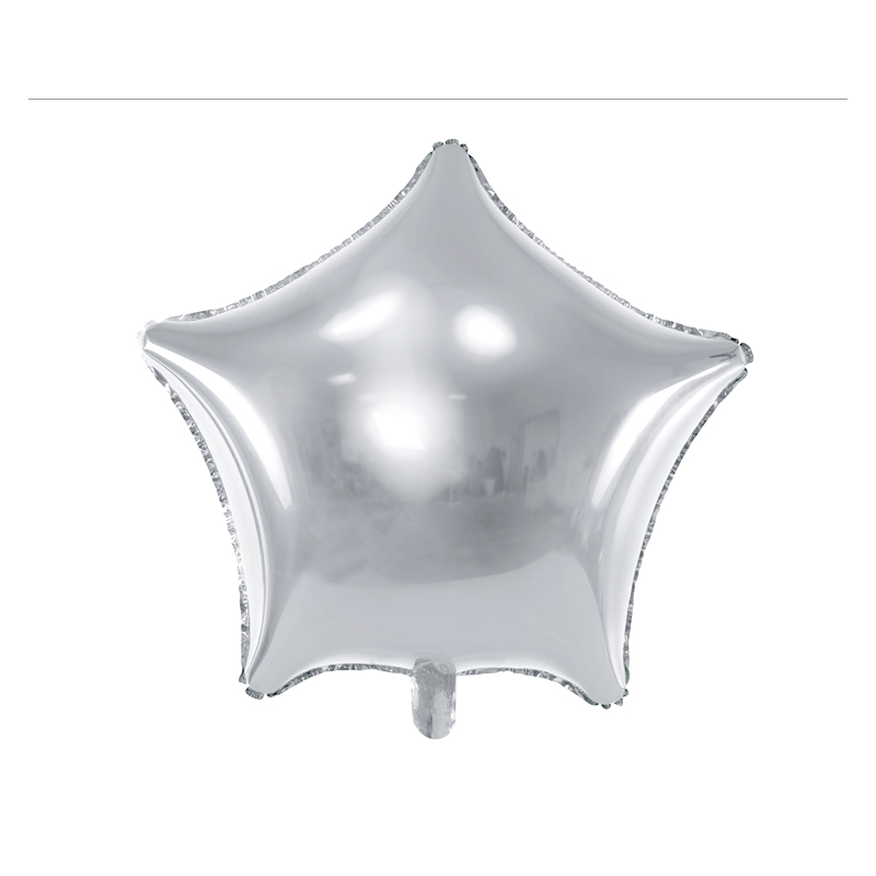Balon foliowy 19 gwiazdka srebrna - 1