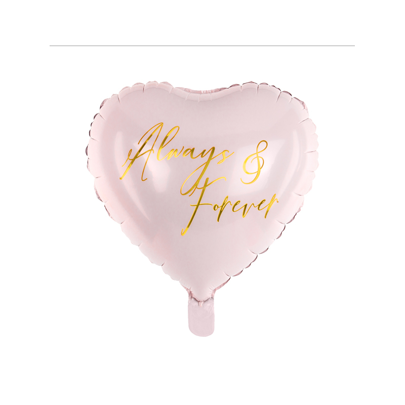 Balon foliowy 35cm serce jasno różowy ALWAYS & FOREVER - 1