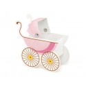 Pudełko różowe papierowe wózek na babyshower - 1